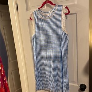 Lilly Pulitzer Light Blue and White Striped Dress